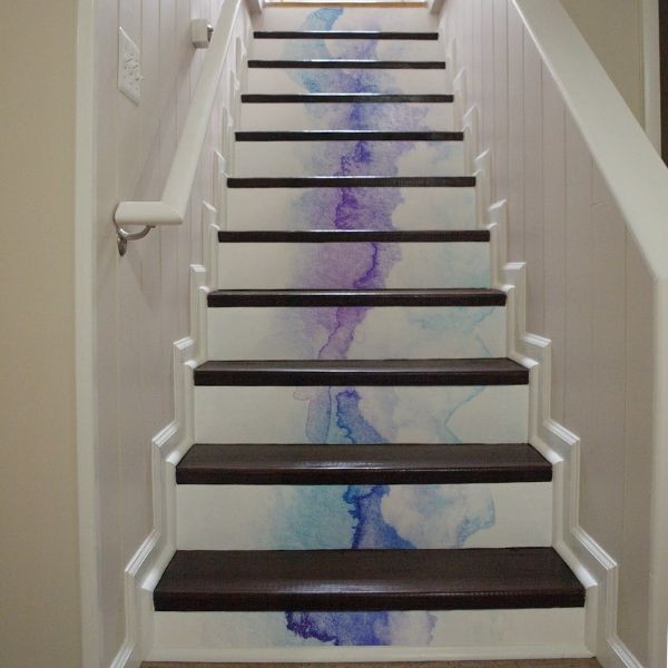 Aquarell-Treppenaufkleber 