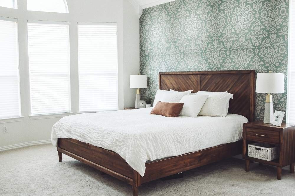 Tapete für eine Wand für das Schlafzimmer