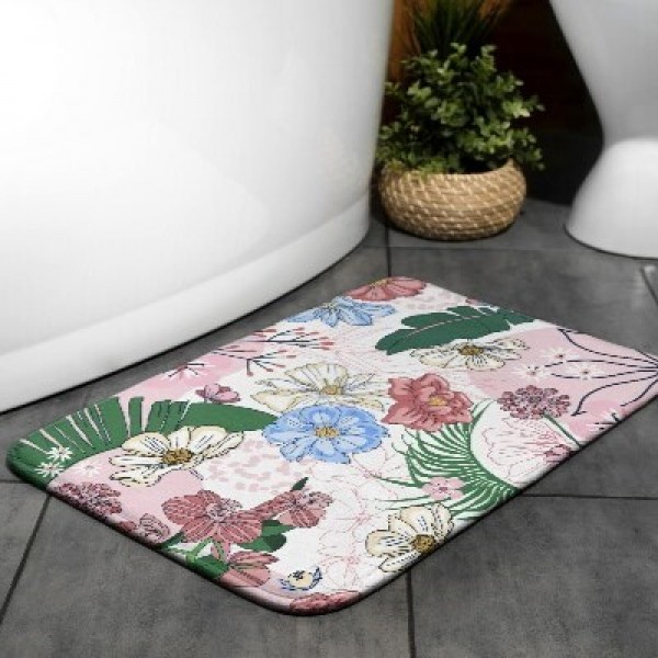 Badezimmer Teppiche Blumen und Pflanzen: Die perfekte Kombination aus Komfort und Stil für Ihr Badezimmer
