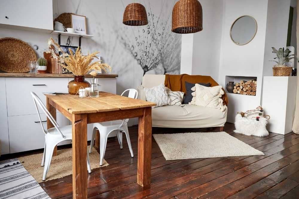 Wohnzimmer im Boho-Stil